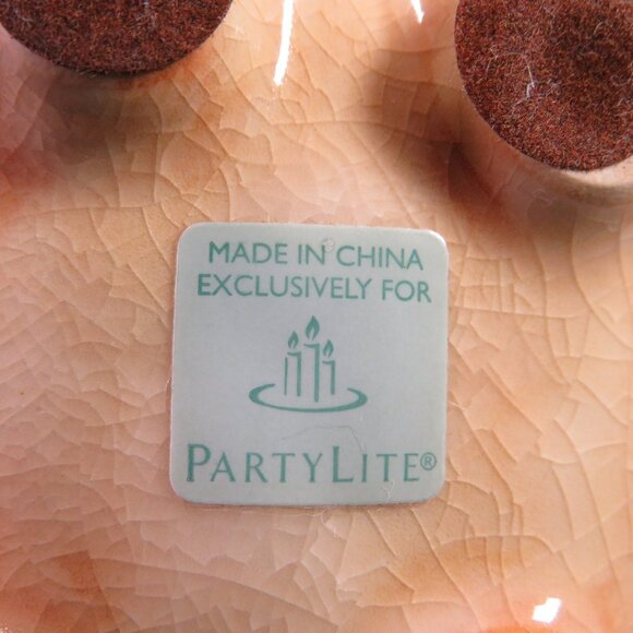 Tan Sheep Lamb (2) Tea Light Holders w Tree design on side Has Crazing Ceramic - Picture 13 of 15